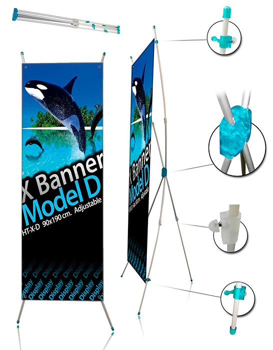 Porta Banner X Banner Tensor Doble - 180 x 80 cm