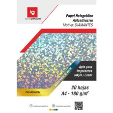 Autoadhesivo Holográfico Efecto Diamante - 20h A4