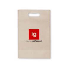 Bolsa Friselina Riñon Beige 30x40 con Fuelle x 20