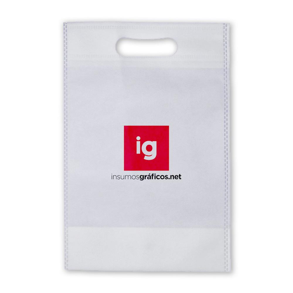 Bolsa Friselina Riñon Blanca 30x40 con Fuelle x 20