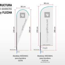 Fly Banner Estructura A260 B240x80 cm