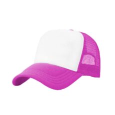 Gorra Trucker Fucsia Frente Blanco
