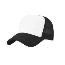 Gorra Trucker Negra Frente Blanco