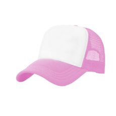 Gorra Trucker Rosa Frente Blanco