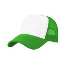Gorra Trucker Verde Brillante Frente Blanco