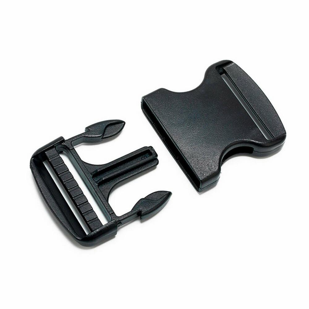 HEBILLA Tipo Mochilera Plástico Negra 20mm - 20u