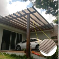 Policarbonato Alveolar Fume 4 mm 210x580 cm