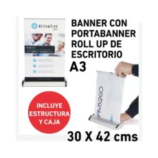 Porta Banner Roll Up 1 Cara - 42 x 30 cm