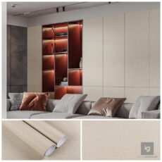 Vinilo Simil Tela Chenille Beige 122 cm