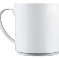 Taza Polímero Recta Blanca Eco Apilable x 1