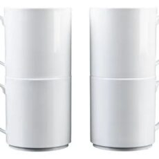 Taza Polímero Recta Blanca Eco Apilable x 12