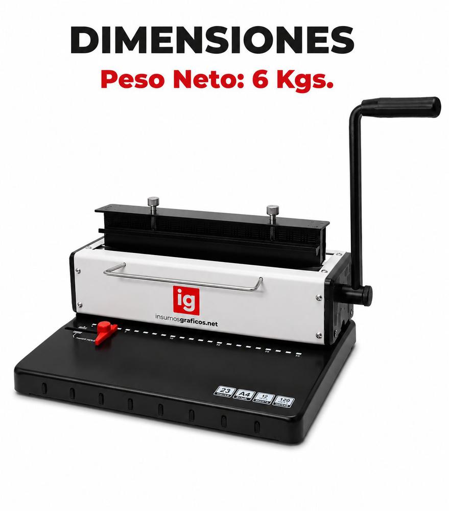 Encuadernadora Doble Alambre A4 - Reforzada