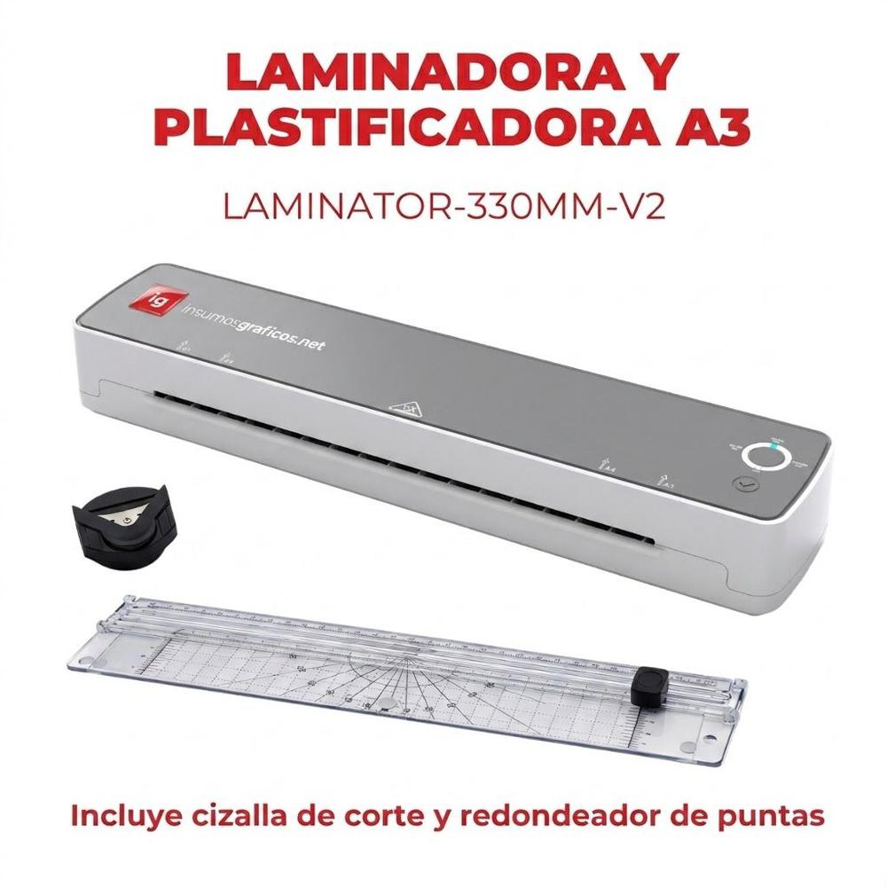 Plastificadora A3 - 330 mm - incluye accesorios