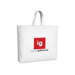 Bolsa Friselina Lisa Blanca 30x30 con Fuelle x 50