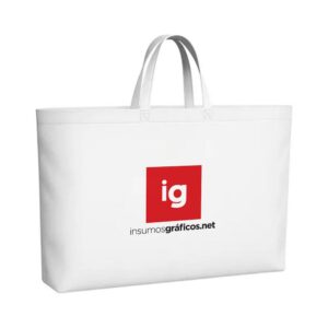 Bolsa Friselina Lisa Blanca 40x60 con Fuelle x 50