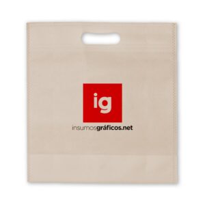 Bolsa Friselina Riñon Beige 30x30 con Fuelle x 50