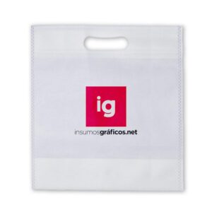 Bolsa Friselina Riñon Blanca 30x30 con Fuelle x 50