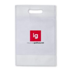 Bolsa Friselina Riñon Blanca 30x40 con Fuelle x 20