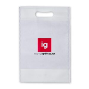 Bolsa Friselina Riñon Blanca 30x40 con Fuelle x 20