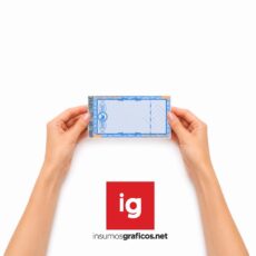 Entrada Ticket Infalsificable Azul 108 x 60 mm
