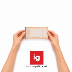 Entrada Ticket Infalsificable Naranja 108 x 60 mm