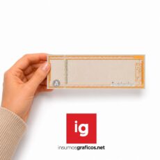 Entrada Ticket Infalsificable Naranja 152 x 50 mm