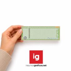 Entrada Ticket Infalsificable Verde 152 x 50 mm