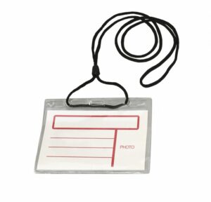 Porta Credencial Bolsillo con cordel 8x11cm  x10u