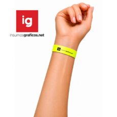 Pulsera Lisa Para impresion Laser Amarillo Fluo