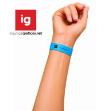 Pulsera Lisa Para impresion Laser Azul Fluo