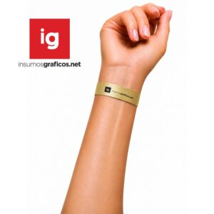 Pulsera Lisa Para impresion Laser Dorada