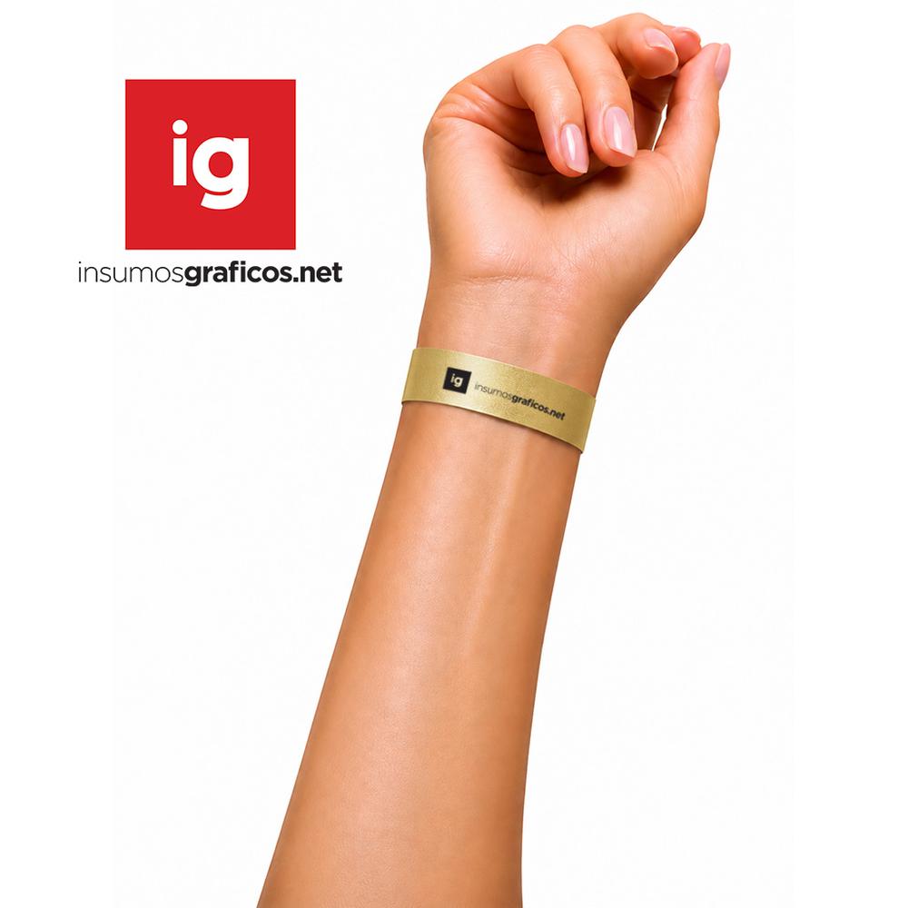 Pulsera Lisa Para impresion Laser Dorada