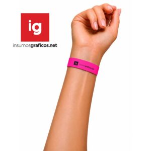 Pulsera Lisa Para impresion Laser Fucsia Fluo