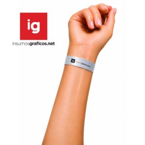 Pulsera Lisa Para impresion Laser Plata