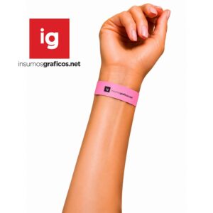 Pulsera Lisa Para impresion Laser Rosa Chicle