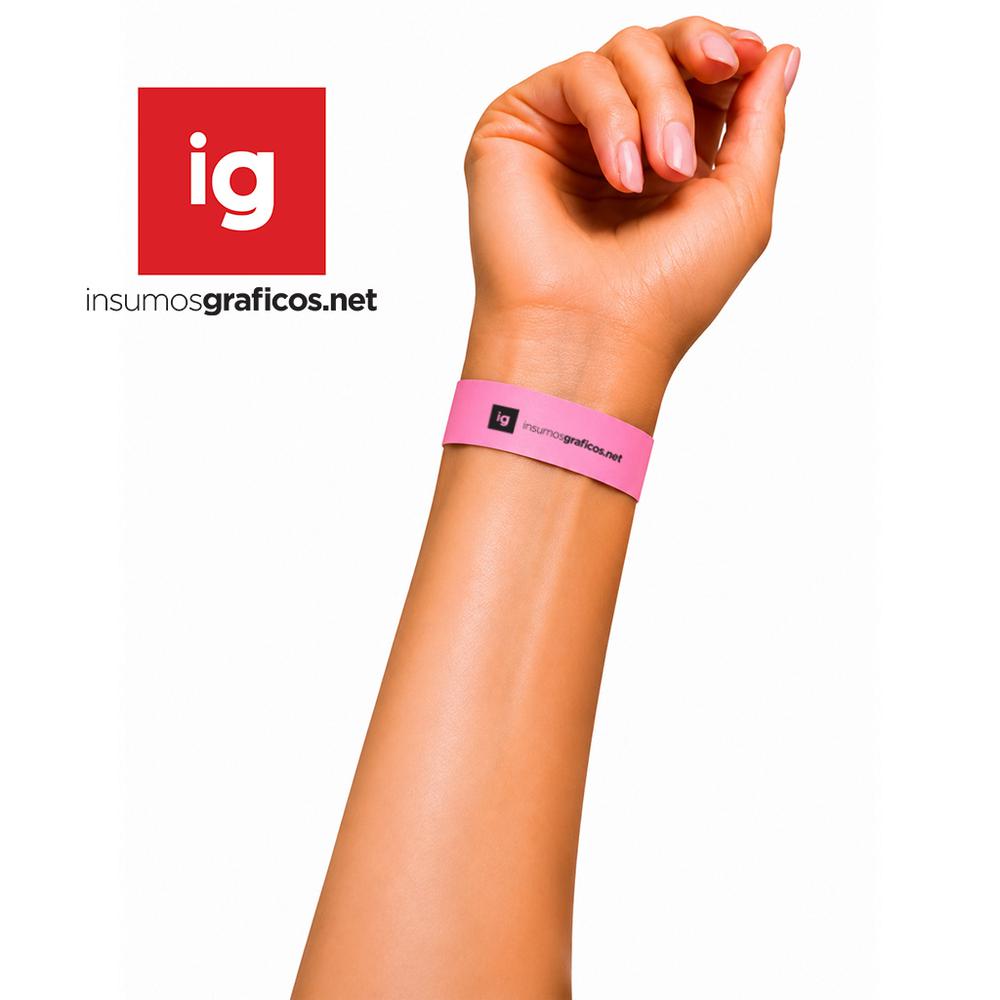 Pulsera Lisa Para impresion Laser Rosa Chicle