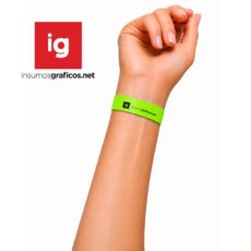 Pulsera Lisa Para impresion Laser Verde Fluo