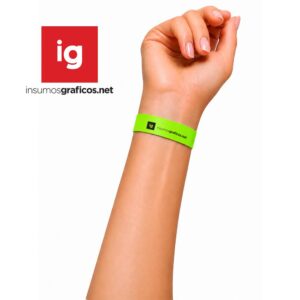 Pulsera Lisa Para impresion Laser Verde Fluo
