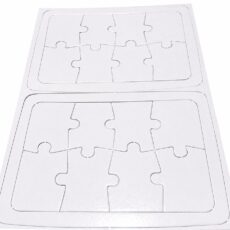 Rompecabezas Cartón SUBLIMABLE 8 P  A4  20 u  x 10