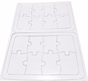 Rompecabezas Cartón SUBLIMABLE 8 P  A4  20 u  x 10