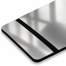 BICAPA LASERABLE Plata Cepillado-Negro 60x120 cm