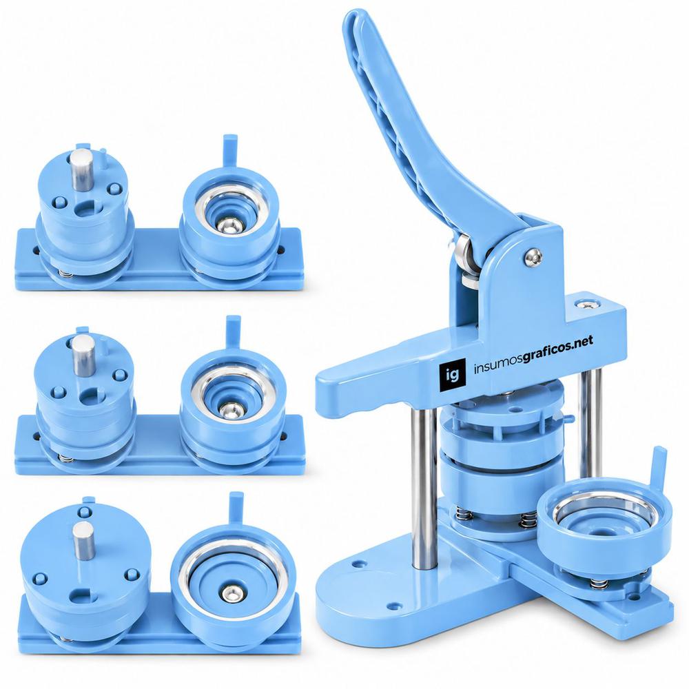 Máquina de Pines Rotativa Plástica Azul 25 a 58 mm