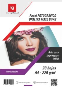 Papel Fotográfico Mate 220g Bifaz 20h A4
